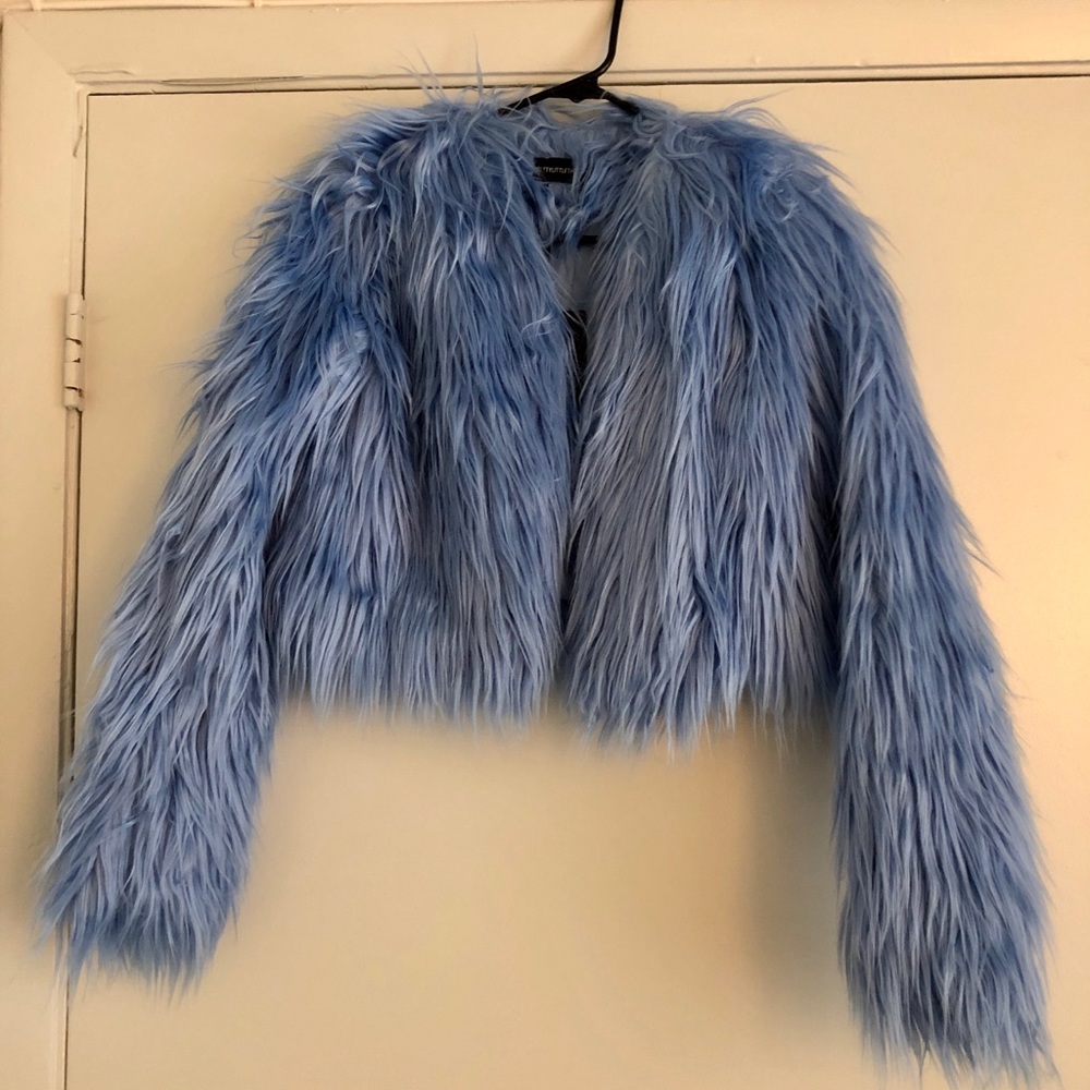 Unique faux fur coat